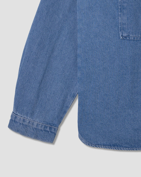 Painters Pop Over Shirt Mid Stone Denim