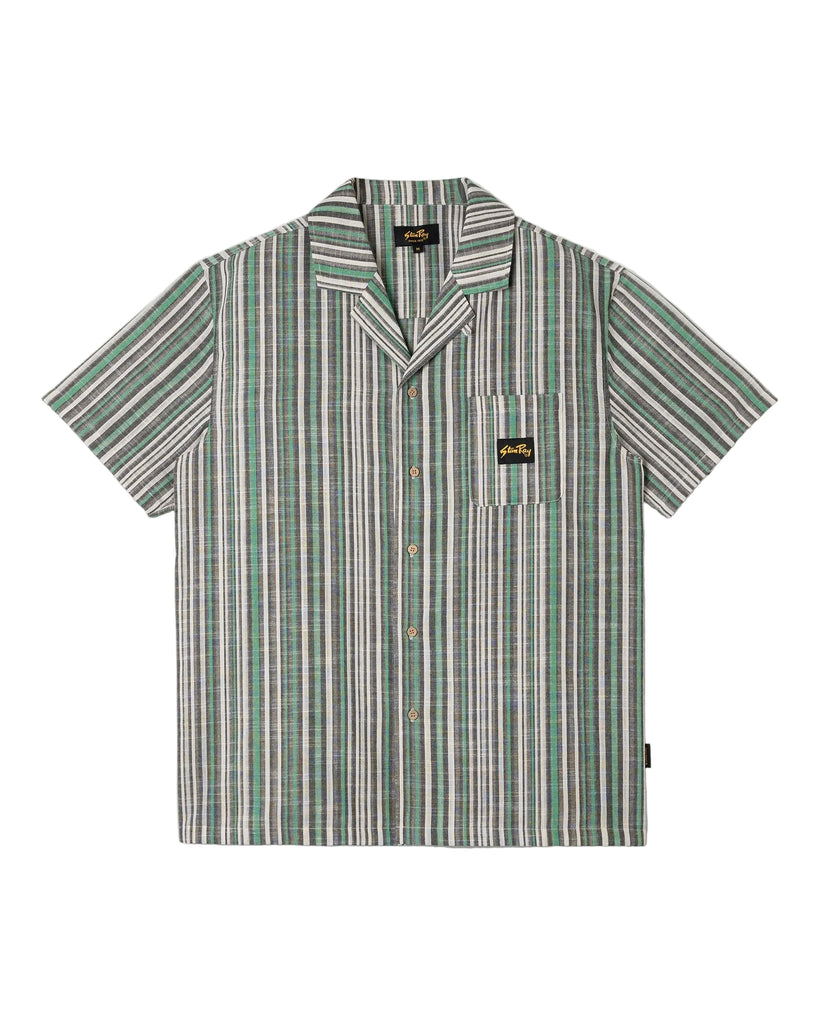 Tour Shirt Black Green Stripe