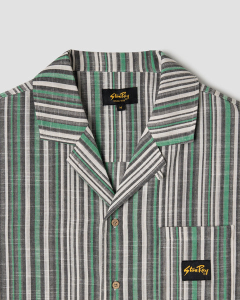 Tour Shirt Black Green Stripe