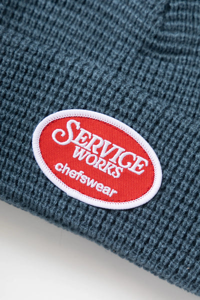 Waffle Patch Beanie Teal