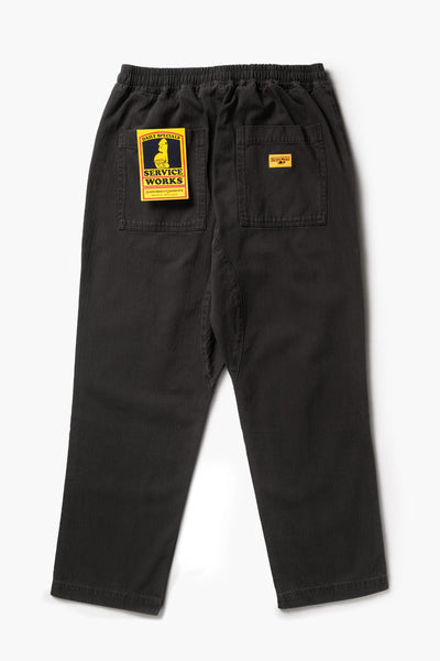 Pigment Herringbone Chef Pants Black
