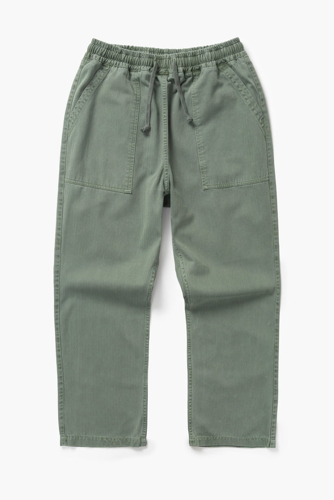 Pigment Herringbone Chef Pants Olive
