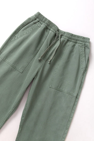 Pigment Herringbone Chef Pants Olive