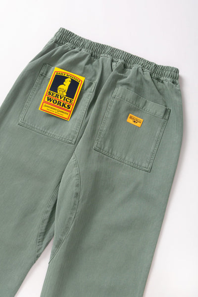 Pigment Herringbone Chef Pants Olive