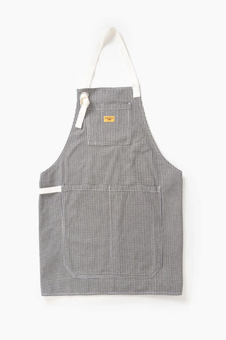 House Gingham Apron Black