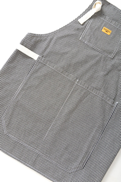 House Gingham Apron Black
