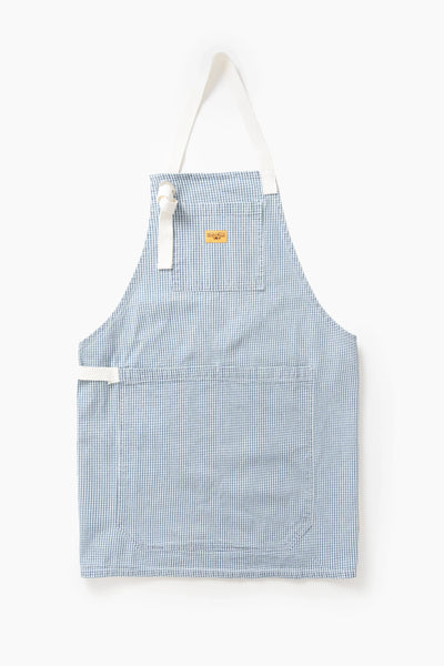 House Gingham Apron Blue