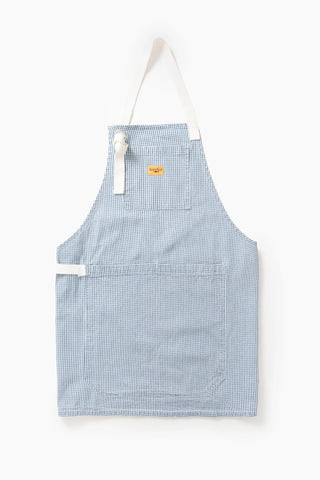 House Gingham Apron Blue