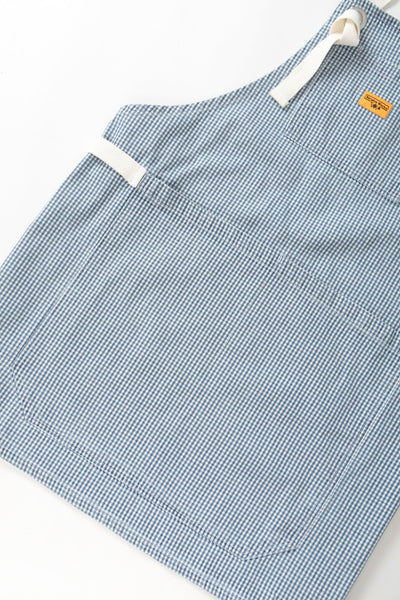 House Gingham Apron Blue