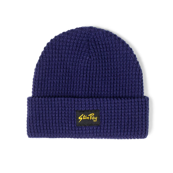 Waffle Knit Beanie Navy