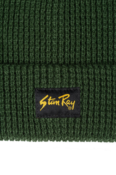 Waffle Knit Beanie Pine Green