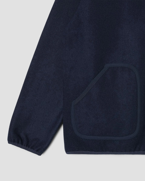 Wool Fleece Jacket Navy Heather