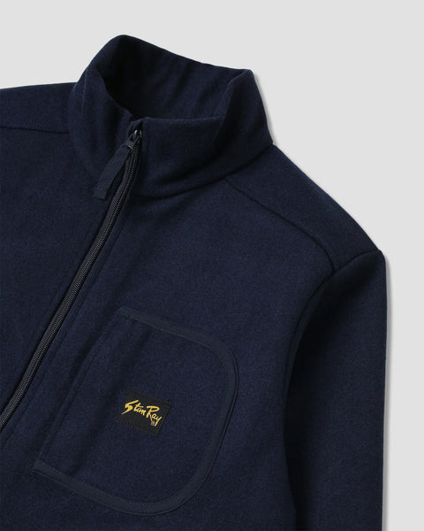 Wool Fleece Jacket Navy Heather