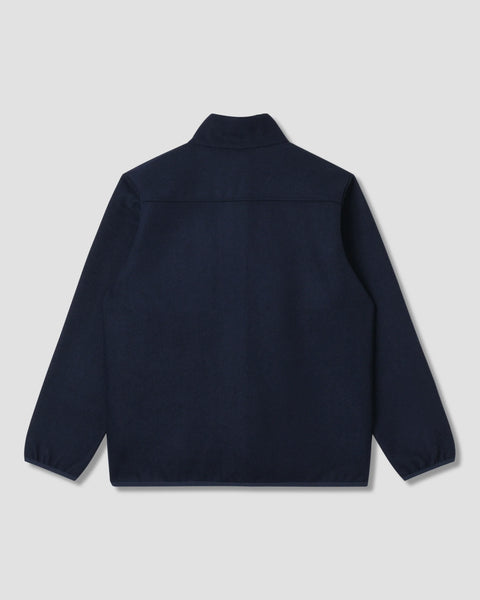 Wool Fleece Jacket Navy Heather