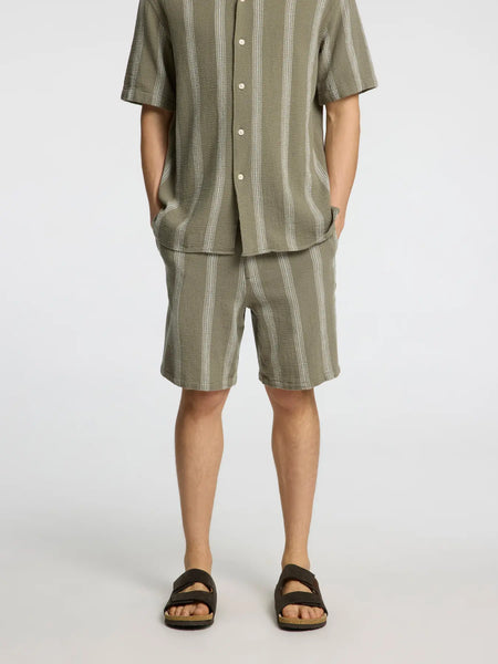 Sal Shorts Vetiver Stripes