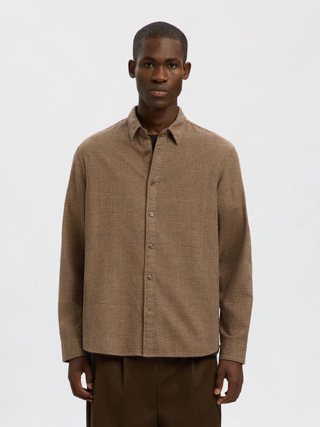 Noah Brushed Shirt Demitasse Checks