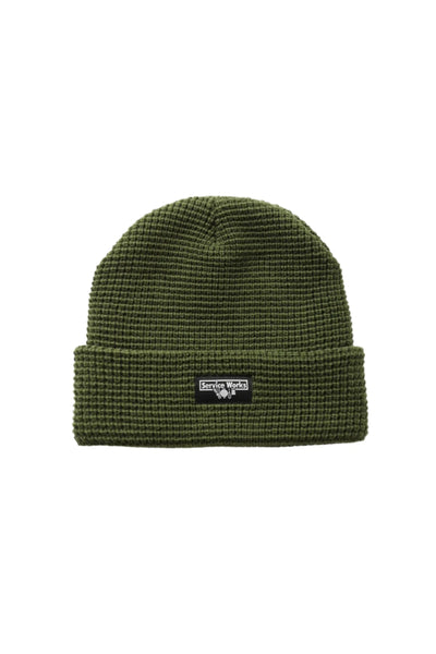 Waffle Logo Beanie Olive