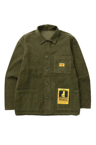 Corduroy Coverall Jacket Olive