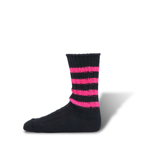 Heavyweight Sock Stripe Black Pink