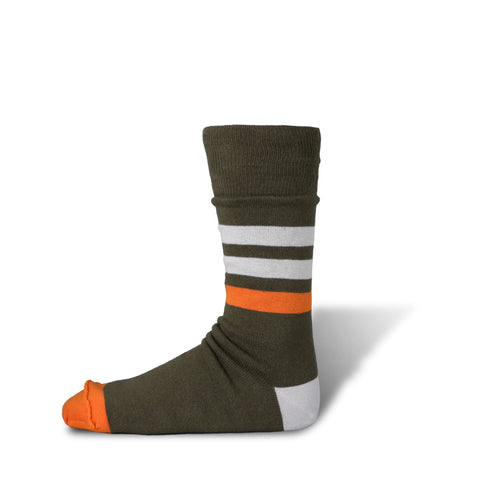 Reversible Socks Olive Orange