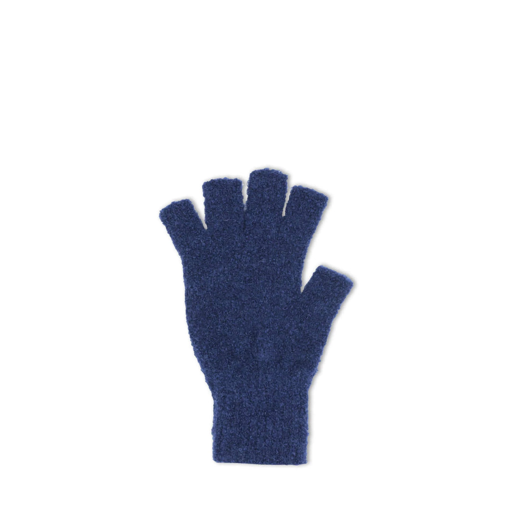 Alpaca Fingerless Gloves Blue