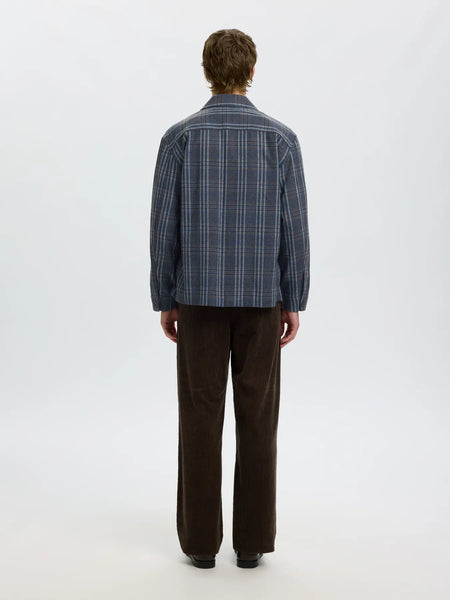 Vend Check Wool Blend Overshirt Wild Wind