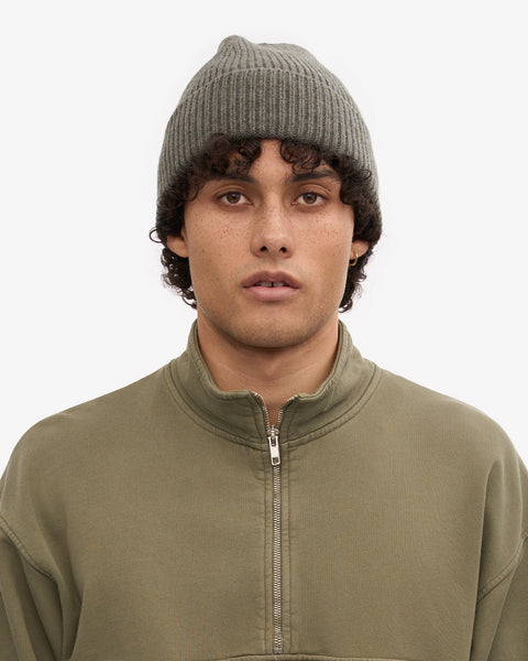 Merino Wool Beanie Dusty Olive