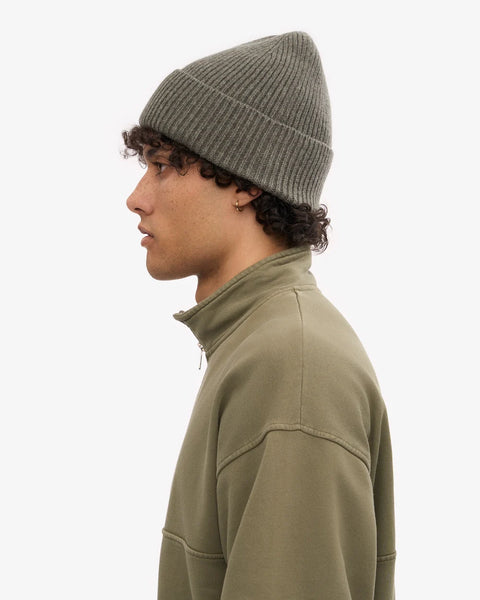 Merino Wool Beanie Dusty Olive