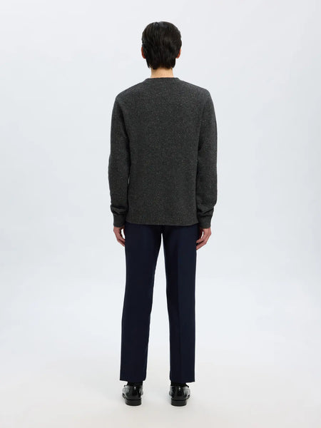 Neps Crew Neck Knit Dark Grey Melange