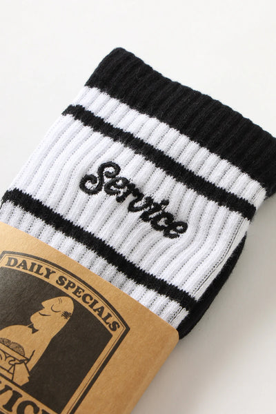 Logo Ringer Socks Black