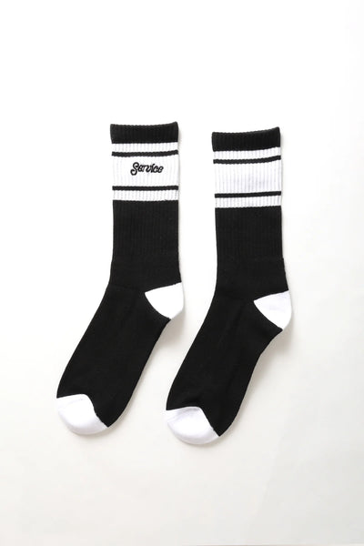 Logo Ringer Socks Black