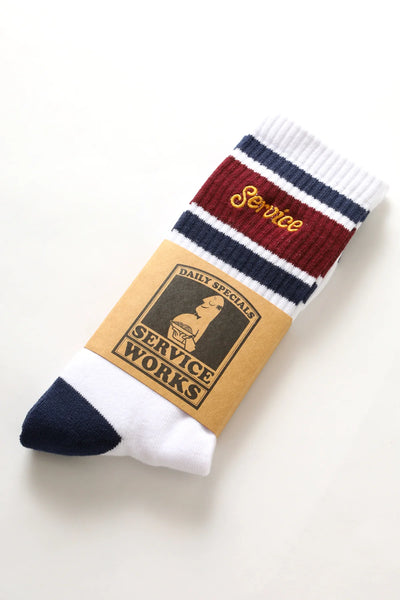 Logo Ringer Socks White