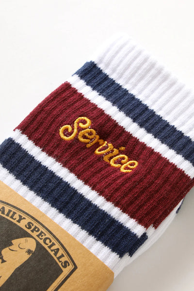 Logo Ringer Socks White