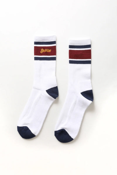 Logo Ringer Socks White