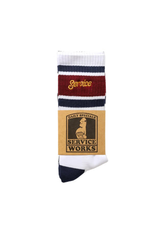 Logo Ringer Socks White