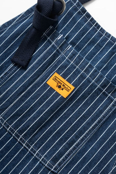 Pinstripe Denim Apron Indigo