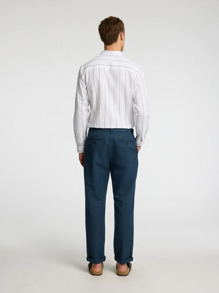 Miles Linen Pant Blue