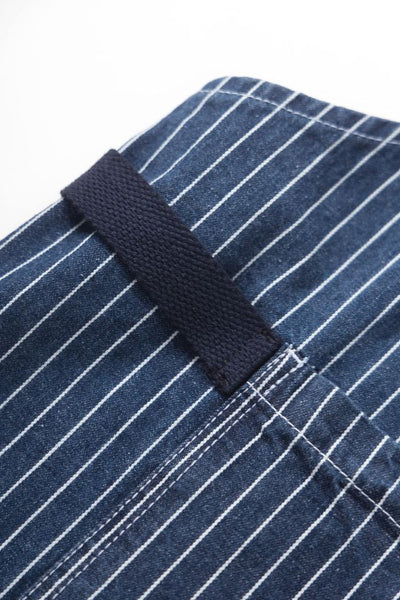 Pinstripe Denim Apron Indigo