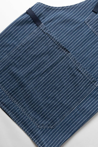 Pinstripe Denim Apron Indigo