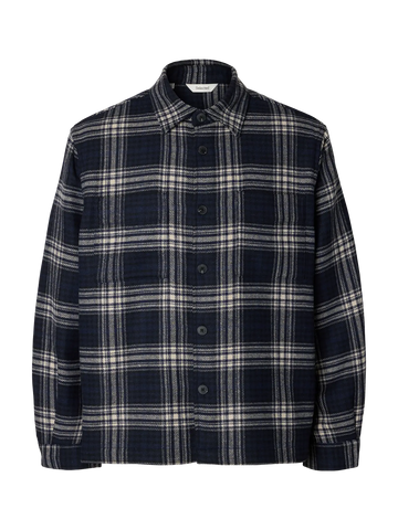 Pablo Wool Blend Overshirt Sky Captain