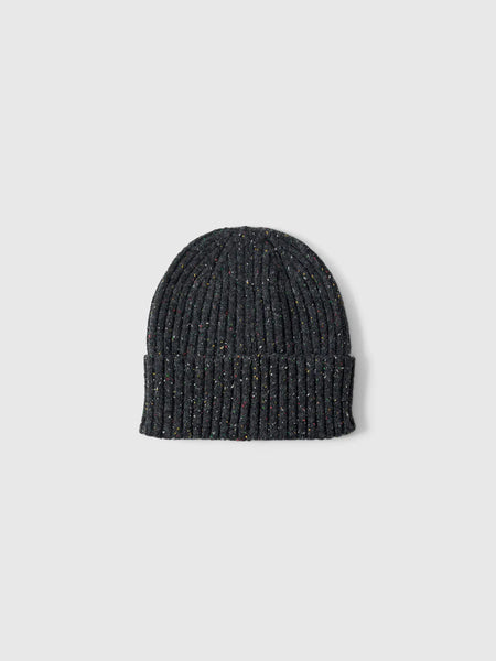 Niell Wool Blend Beanie Dark Grey Melange