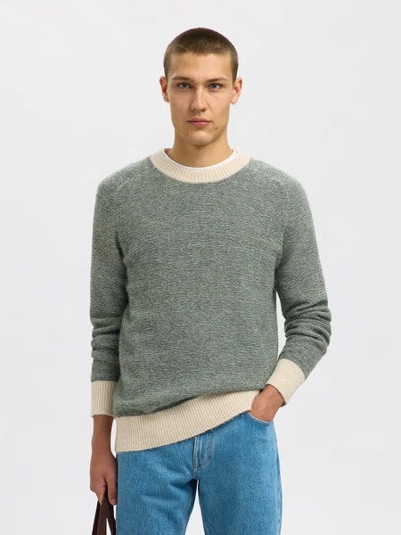 Rai Knit Crew Neck Deep Forest
