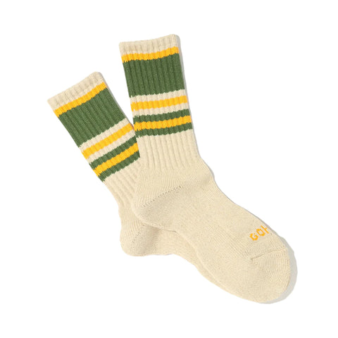 GOHEMP Stripes Sport Sock Green Melange