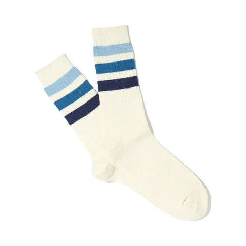 Recycled Cotton Gradation Stripes Blue