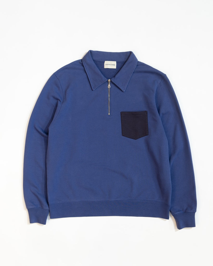 Quarter Zip Sweatshirt Dusk Blue / Navy