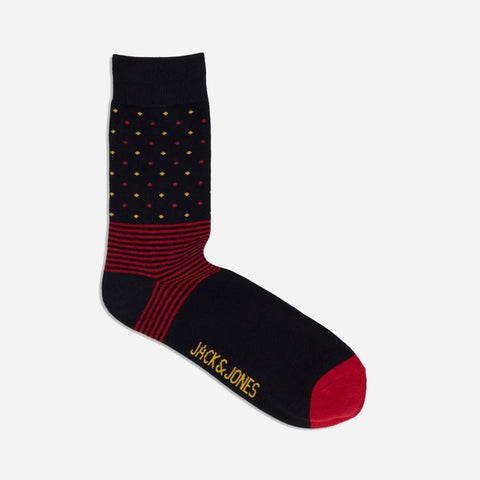 Dot Strip Sock Navy