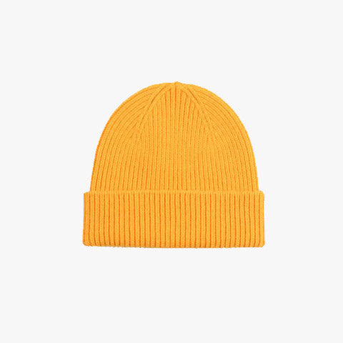 Merino Wool Beanie Burned Yellow