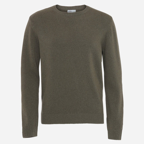 Merino Wool Crew Dusty Olive