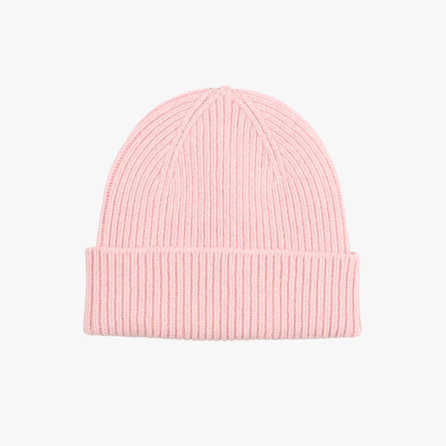 Merino Wool Beanie Faded Pink