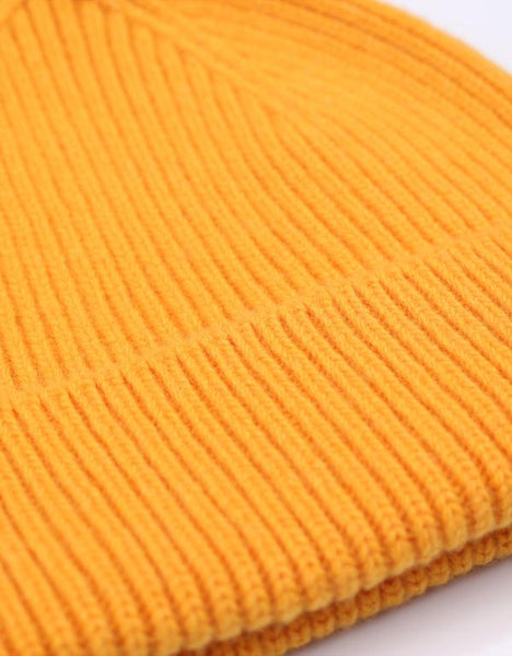 Merino Wool Beanie Burned Yellow